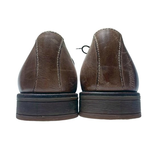 BOSTONIAN Pavillion Taupe Leather Burnish Wingtip Oxfords - Picture 6 of 10